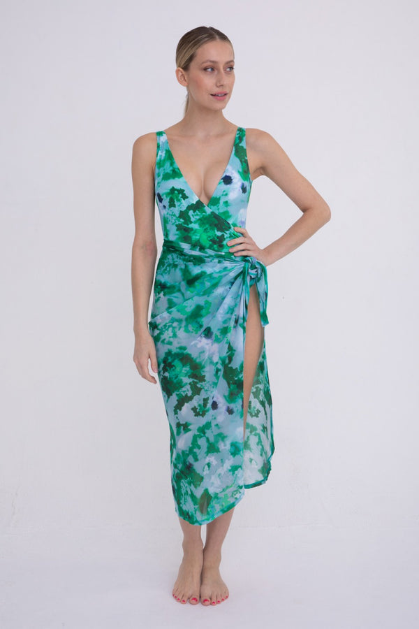 Tie-Dye Maxi Sheer Sarong