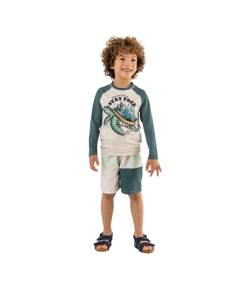 Ocean Vibes Boys Long Sleeve Rash Guard