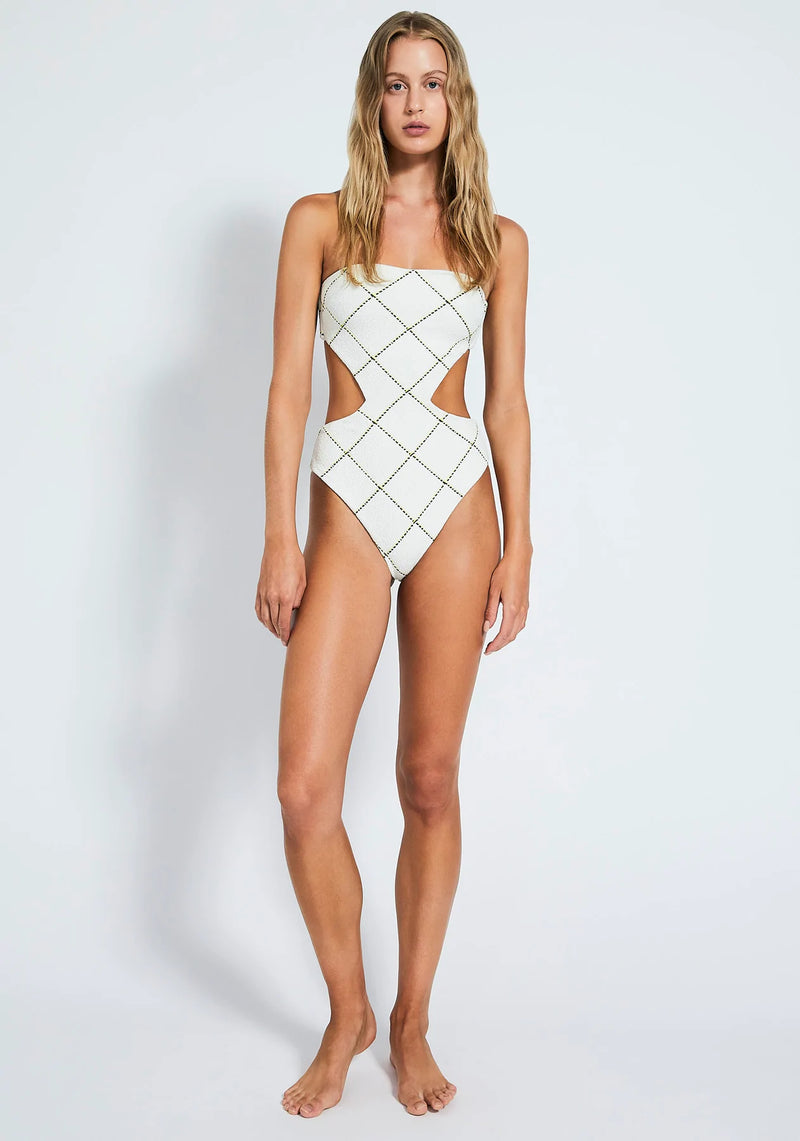 Giselle Cream Check One Piece