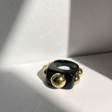 5 Gold Studs Pool Ring