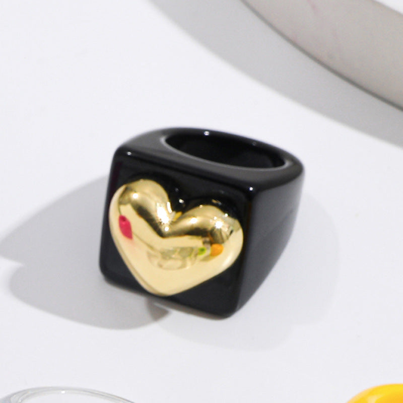 Heart Acrylic Ring