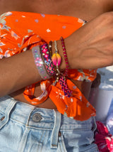 Wayuu Bracelet "Be The Change" - Electric Purple