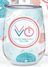 Tropical Flowers Wine Tumbler
