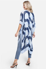 Swirl Print Cover Up - Blue
