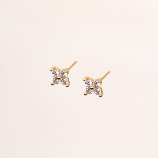 Four-Leaf Glitz Studs