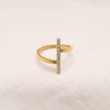 Rhinestone Row Ring