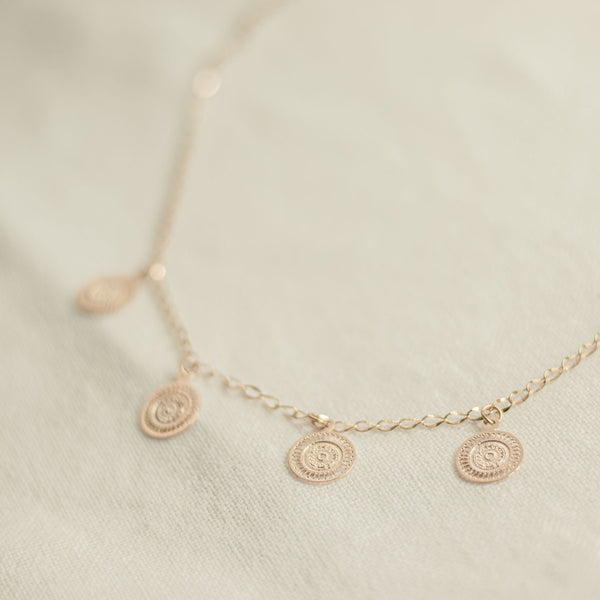 Coin Mandala Charms Necklace