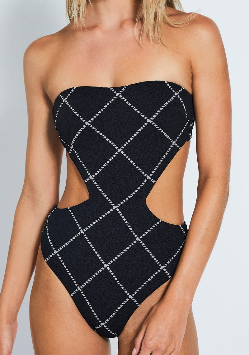 Giselle Black Check One Piece