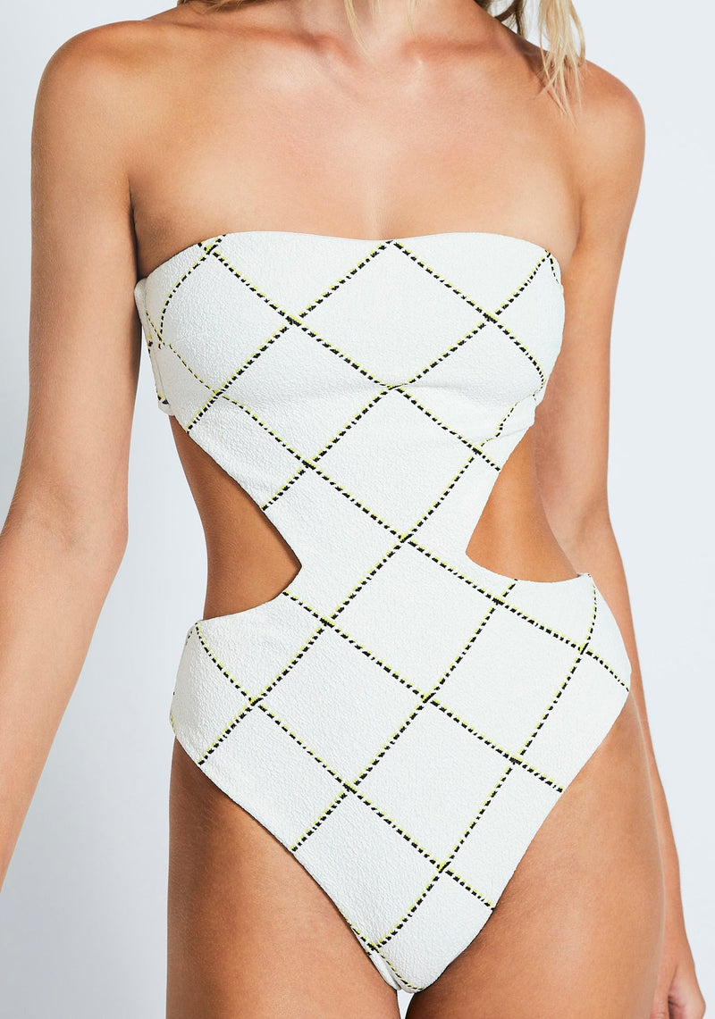 Giselle Cream Check One Piece