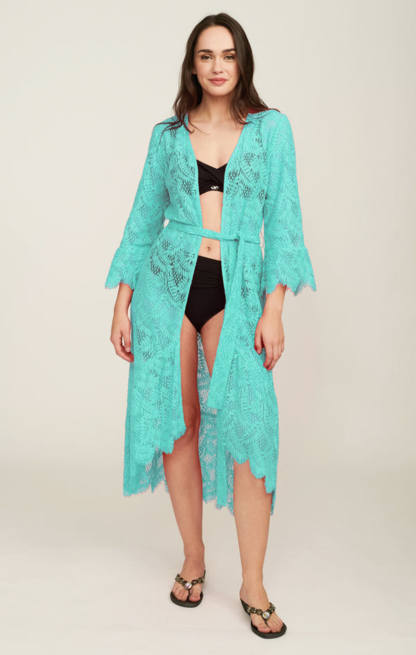 Tiberia Kimono - Turquoise