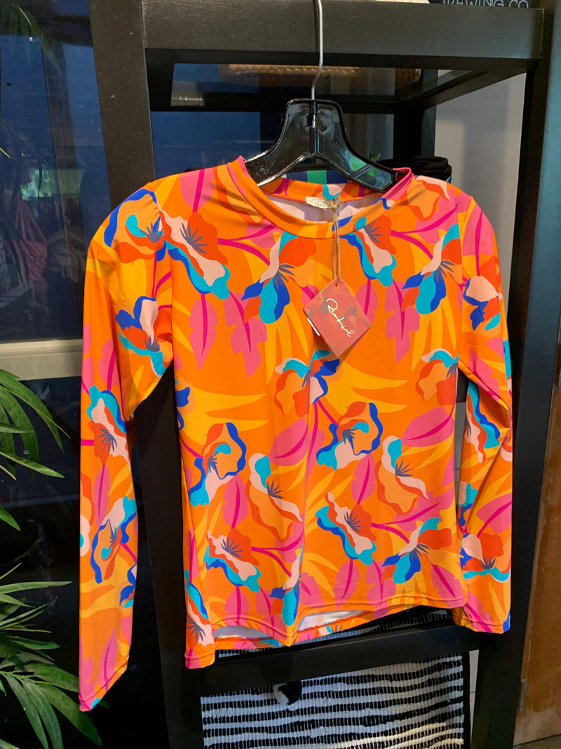 Orange Bloom RashGuard