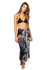 Blue Flowers Braided Sarong