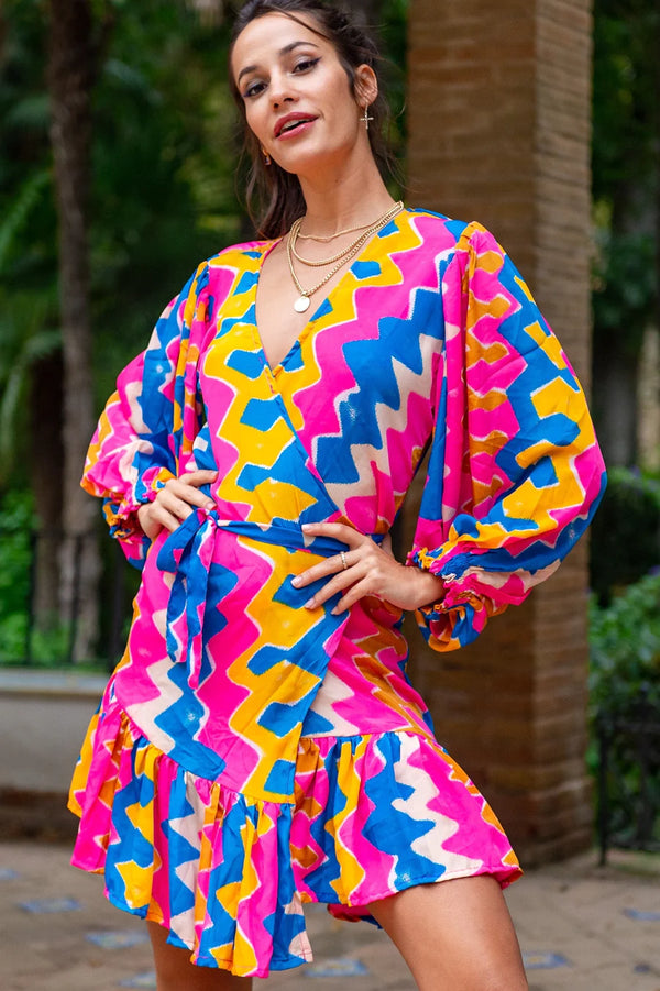 Delilah Wrap Around Short Dress