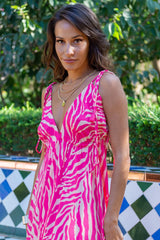 Open Back Patrice Zebra Dress