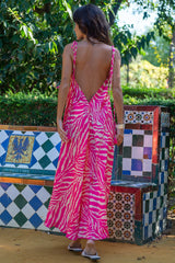 Open Back Patrice Zebra Dress